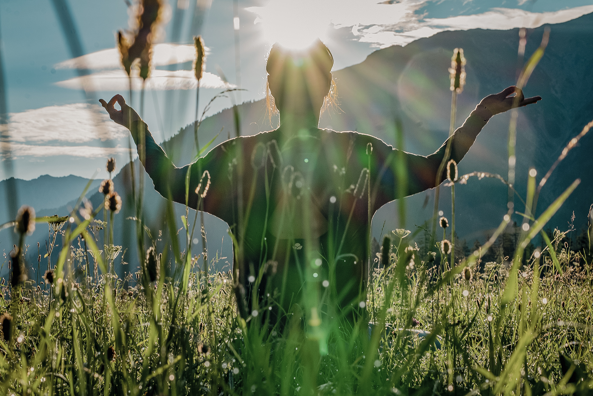 Yoga am Berg